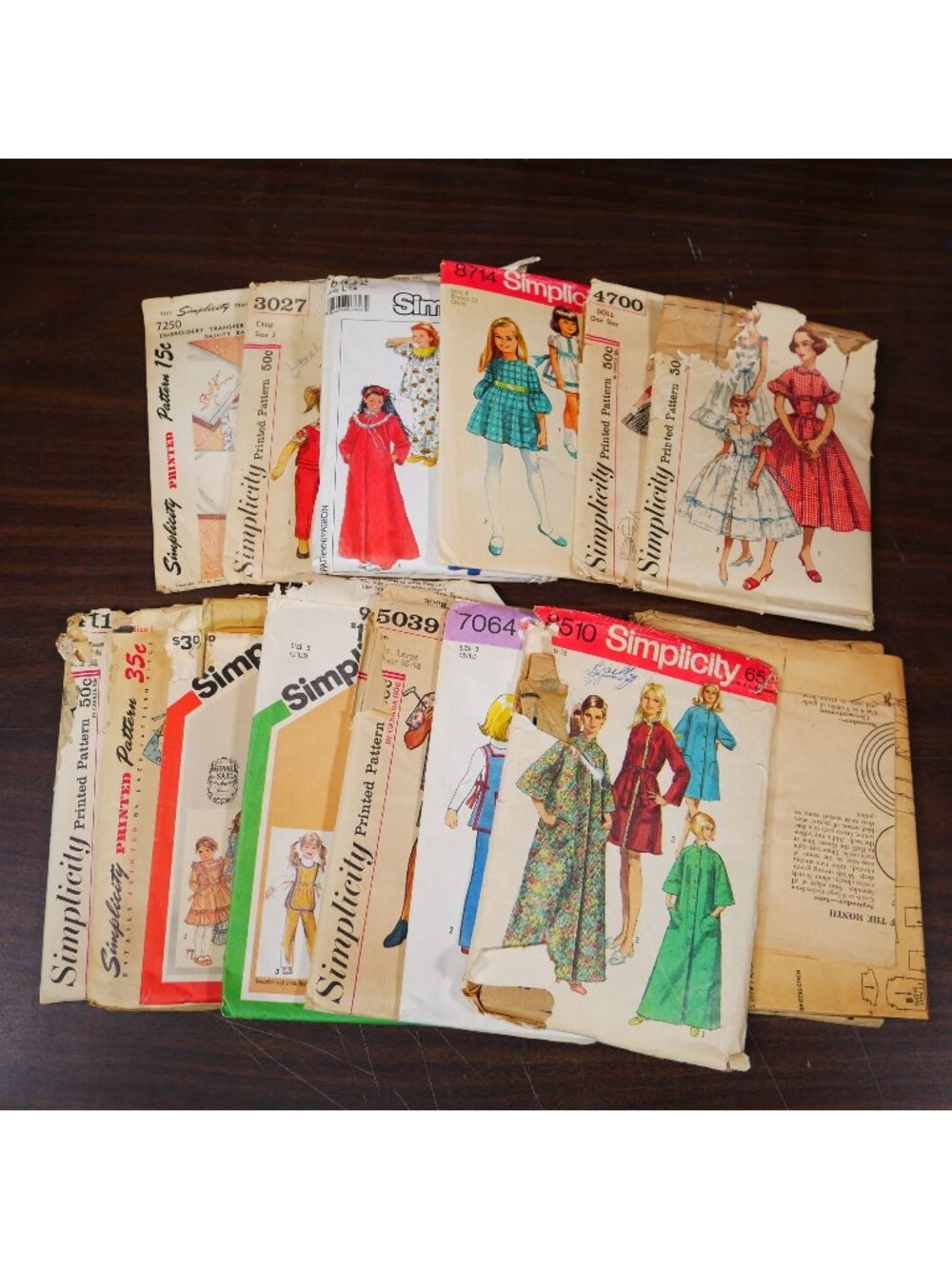 Lot Of 13 Vintage Simplicity Sewing Patterns For Women & Kids Dresses Pajamas Do